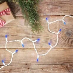 Northlight 100ct. LED Mini Christmas Lights With White Wire Blue 10 Northlight 100ct. LED Mini Christmas Lights With White Wire Blue -Christmas Designers Store D676213S 2