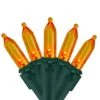 Northlight 50ct. LED Mini Christmas String Lights With Green Wire Orange 1 Northlight 50ct. LED Mini Christmas String Lights With Green Wire Orange -Christmas Designers Store D676221S 1
