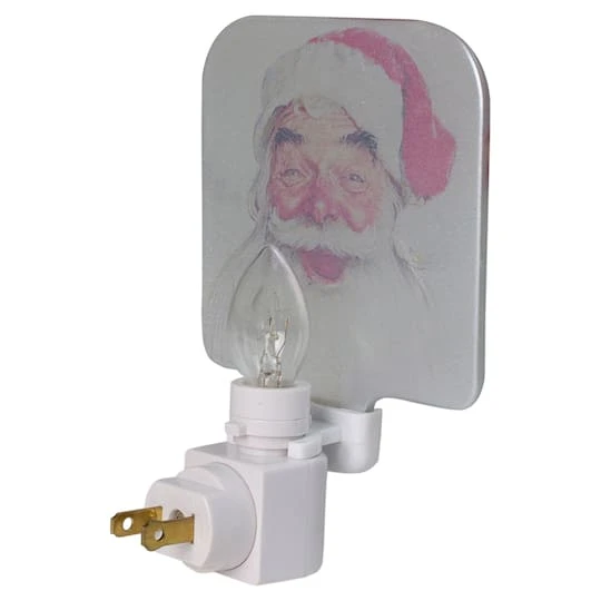 Northlight 6" Norman Rockwell 'Santa Claus' Glass Christmas Night Light 6 Northlight 6" Norman Rockwell 'Santa Claus' Glass Christmas Night Light - Image 4