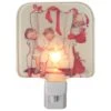 Northlight 6" Norman Rockwell 'Santa Looking At Two Sleeping Children' Glass Christmas Night Light -Christmas Designers Store D676231S 1