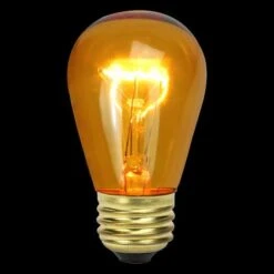 Northlight Transparent Incandescent S14 Replacement Christmas Bulbs, 25ct. Amber 18 Northlight Transparent Incandescent S14 Replacement Christmas Bulbs, 25ct. Amber -Christmas Designers Store D676232S 11