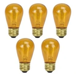 Northlight Transparent Incandescent S14 Replacement Christmas Bulbs, 25ct. Amber 22 Northlight Transparent Incandescent S14 Replacement Christmas Bulbs, 25ct. Amber -Christmas Designers Store D676232S 15