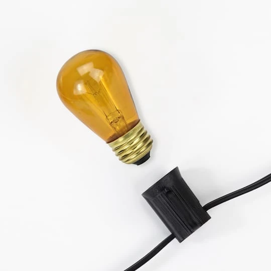 Northlight Transparent Incandescent S14 Replacement Christmas Bulbs, 25ct. Amber 13 Northlight Transparent Incandescent S14 Replacement Christmas Bulbs, 25ct. Amber - Image 11
