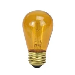 Northlight Transparent Incandescent S14 Replacement Christmas Bulbs, 25ct. Amber 16 Northlight Transparent Incandescent S14 Replacement Christmas Bulbs, 25ct. Amber -Christmas Designers Store D676232S 2