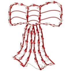 Northlight 3-Piece Lighted Red Bow And Green Swag Christmas Decoration 17 Northlight 3-Piece Lighted Red Bow And Green Swag Christmas Decoration -Christmas Designers Store D676234S 16