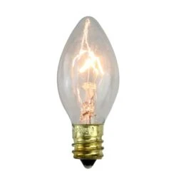Northlight Incandescent C7 Replacement Bulbs, 25ct. Clear -Christmas Designers Store D676236S 1 1