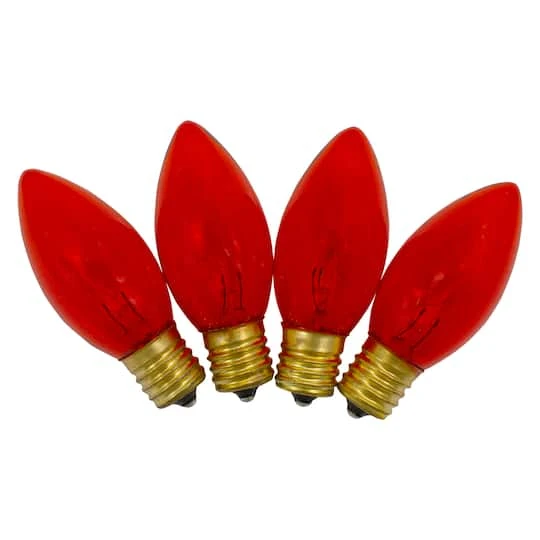 Northlight 4ct. Transparent Orange C9 Replacement Christmas Bulbs 6 Northlight 4ct. Transparent Orange C9 Replacement Christmas Bulbs - Image 4