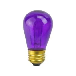 Northlight Transparent Incandescent S14 Replacement Christmas Bulbs, 25ct. Violet -Christmas Designers Store D676241S 1 1
