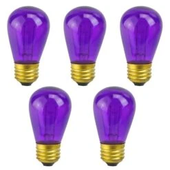 Northlight Transparent Incandescent S14 Replacement Christmas Bulbs, 25ct. Violet -Christmas Designers Store D676241S 12
