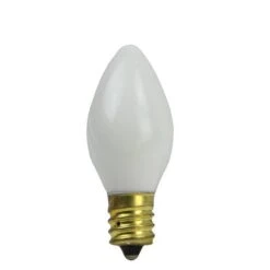 Northlight Opaque White Incandescent C7 Replacement Christmas Bulbs, 25ct.