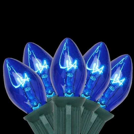 Northlight 25ct. C7 Christmas String Lights With Green Wire Blue 7 Northlight 25ct. C7 Christmas String Lights With Green Wire Blue - Image 5