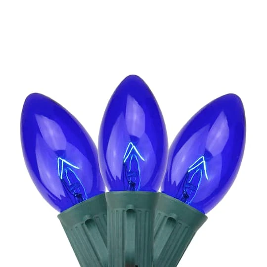 Northlight 25ct. C9 Christmas String Lights With Green Wire Blue 5 Northlight 25ct. C9 Christmas String Lights With Green Wire Blue - Image 3