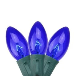 Northlight 25ct. C9 Christmas String Lights With Green Wire Blue