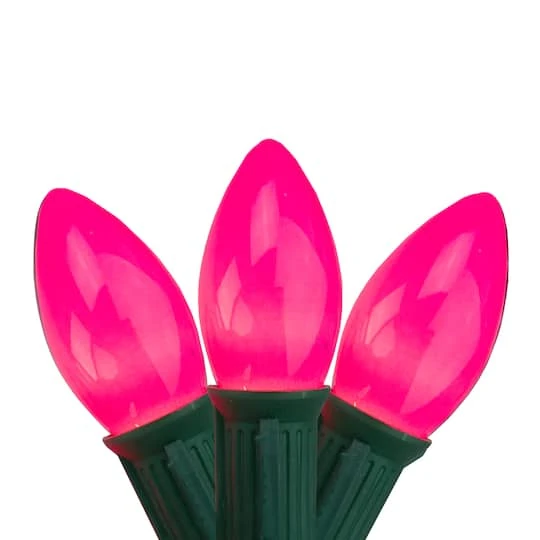 Northlight 25ct. Opaque C9 Christmas String Lights Pink 5 Northlight 25ct. Opaque C9 Christmas String Lights Pink - Image 3