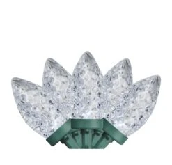 Northlight 100ct. Faceted LED C9 Christmas String Lights Pure White 15 Northlight 100ct. Faceted LED C9 Christmas String Lights Pure White -Christmas Designers Store D676257S 1 1
