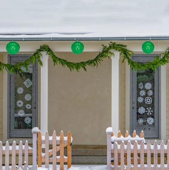 Northlight 6'' LED Lighted Green Crystal Sphere Outdoor Christmas Decoration 5 Northlight 6'' LED Lighted Green Crystal Sphere Outdoor Christmas Decoration - Image 3