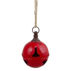 Northlight 7" Red Metal Jingle Bell Hanging Christmas Decoration