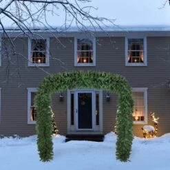 Northlight 8ft. Unlit Commercial Size Green Pine Artificial Christmas Archway -Christmas Designers Store D676280S 12