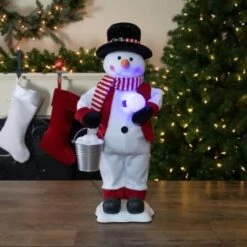 Northlight 24" Lighted & Animated Musical Snowman Christmas Figure -Christmas Designers Store D676288S 2