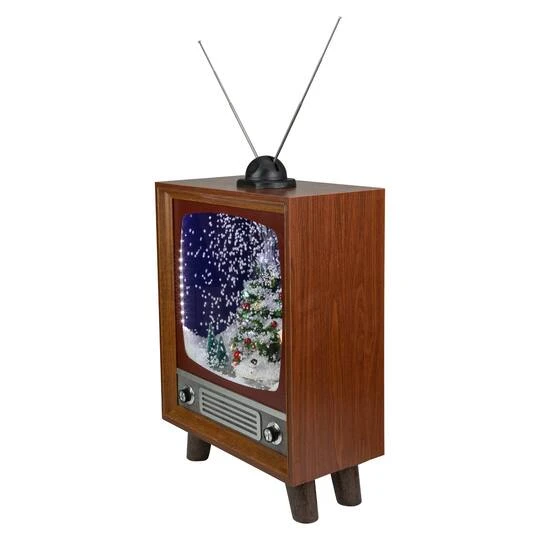 Northlight 21" LED Lighted Musical Snowing Christmas Tree TV Set Decoration 6 Northlight 21" LED Lighted Musical Snowing Christmas Tree TV Set Decoration - Image 4