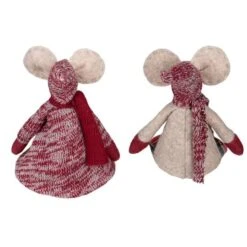 Northlight 17" Boy & Girl Sitting Plush Christmas Mice Figure Set -Christmas Designers Store D676299S 14