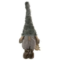 Northlight 33" Gray & White Woodland Gnome With Striped Pants Christmas Figurine -Christmas Designers Store D676304S 3