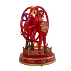 Northlight 11" Red & Gold LED Musical Rotating Christmas Ferris Wheel 12 Northlight 11" Red & Gold LED Musical Rotating Christmas Ferris Wheel -Christmas Designers Store D676305S 3