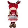 Northlight 16'' Little Nordic Girl In Moose Antler Hat Christmas Figure -Christmas Designers Store D676315S 1