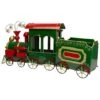 Northlight 34'' Green, Red And Gold Metal Train Figurine Tabletop Christmas Decoration