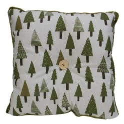 Northlight Forest Green Tree Print Rustic Woodland Decorative Christmas Throw Pillow -Christmas Designers Store D676332S 12