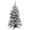 Northlight 3ft. Pre-Lit Heavy Flocked Pine Artificial Christmas Tree, Warm White LED Lights -Christmas Designers Store D676644S 1