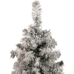 Northlight 3ft. Pre-Lit Heavy Flocked Pine Artificial Christmas Tree, Warm White LED Lights -Christmas Designers Store D676644S 5