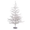 Northlight 3ft. Pre-Lit Silver Tinsel Twig Artificial Christmas Tree, Warm White LED Lights