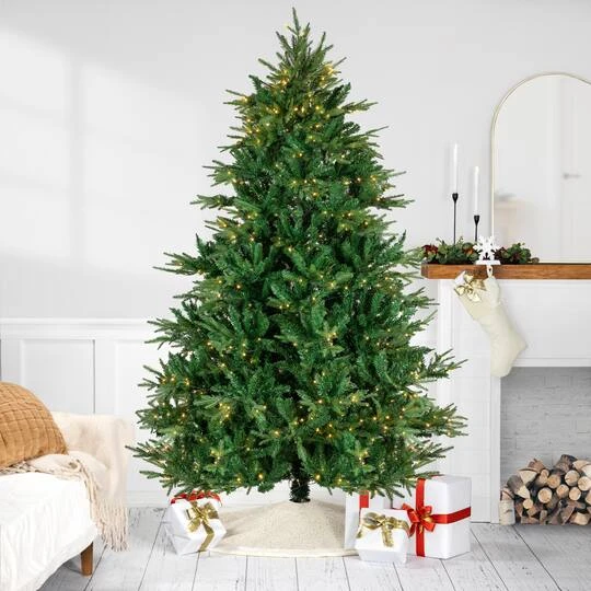 Northlight 7.5ft. Pre-Lit Juniper Pine Artificial Christmas Tree, Warm White LED Lights 10 Northlight 7.5ft. Pre-Lit Juniper Pine Artificial Christmas Tree, Warm White LED Lights - Image 8