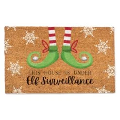Under Elf Surveillance Doormat -Christmas Designers Store D685096S 1 1