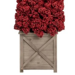 Northlight 4ft. Red Berry Cone Potted Christmas Topiary -Christmas Designers Store D755868S 5