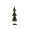 Hello Honey® 12" Green Bottle Brush Tree On Wood Base -Christmas Designers Store D758740S 1
