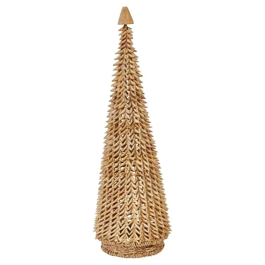 Hello Honey® 24" Natural Handwoven Buri Palm Cone Tree 3 Hello Honey® 24" Natural Handwoven Buri Palm Cone Tree