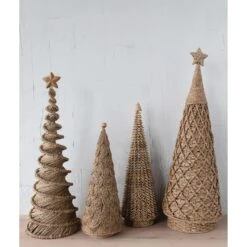 Hello Honey® 24" Natural Handwoven Buri Palm Cone Tree 7 Hello Honey® 24" Natural Handwoven Buri Palm Cone Tree -Christmas Designers Store D758741S 2