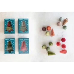 Hello Honey® Multicolor Tree Farm Christmas Tree Set -Christmas Designers Store D758784S 2