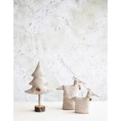 Hello Honey® 12" Natural Canvas Tree With Bells Decoration 7 Hello Honey® 12" Natural Canvas Tree With Bells Decoration -Christmas Designers Store D758786S 2