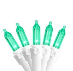 Northlight 100ct. LED Mini Christmas Lights With White Wire Warm White -Christmas Designers Store M20033840 1