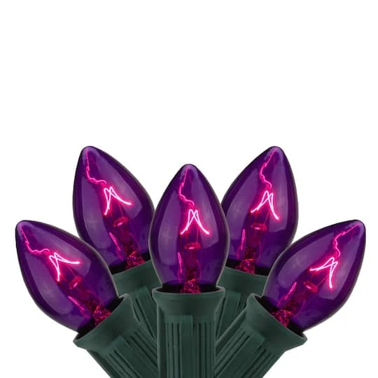 Northlight 25ct. C7 Christmas String Lights With Green Wire Blue 4 Northlight 25ct. C7 Christmas String Lights With Green Wire Blue - Image 2