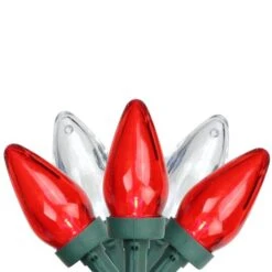 Northlight 25ct. LED C7 Christmas String Lights Red/White -Christmas Designers Store M20033853 1 1
