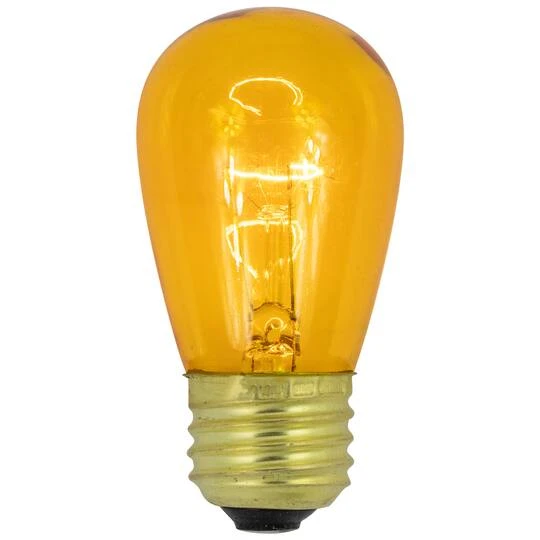 Northlight Transparent Incandescent S14 Replacement Christmas Bulbs, 25ct. Amber 4 Northlight Transparent Incandescent S14 Replacement Christmas Bulbs, 25ct. Amber - Image 2